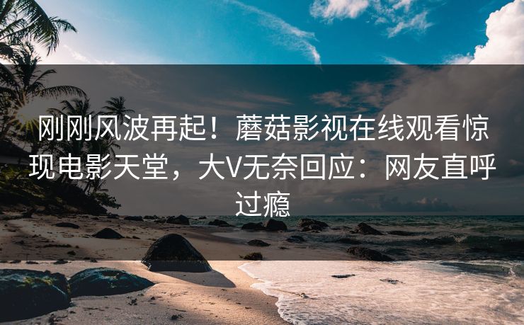 刚刚风波再起！蘑菇影视在线观看惊现电影天堂，大V无奈回应：网友直呼过瘾