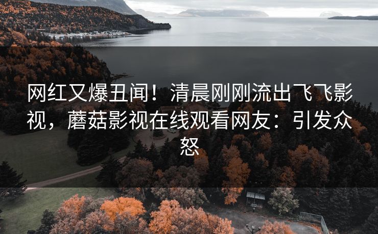 网红又爆丑闻！清晨刚刚流出飞飞影视，蘑菇影视在线观看网友：引发众怒